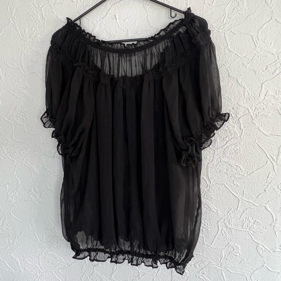 DO + BE WOMENS BLACK LACE TOO SIZE LARGE - Picture 2 of 5